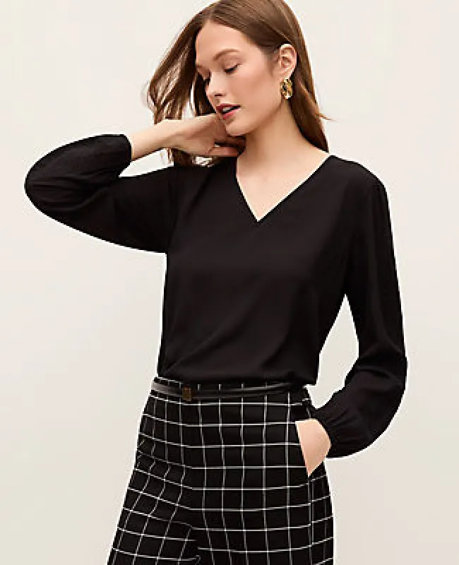 Ann Taylor Mixed Media Embroidered Blouse sold by Ann Taylor