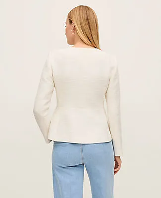 Ann Taylor Petite Tweed Peplum Jacket sold by Ann Taylor product image thumbnail 2