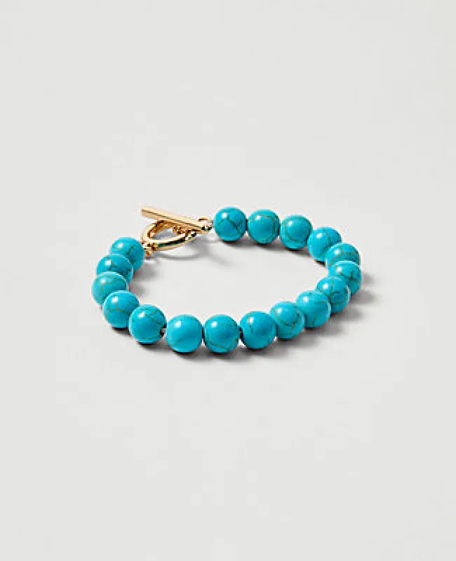 Ann Taylor Turquoise Stone Bracelet sold by Ann Taylor