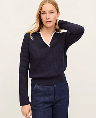 Ann Taylor Scallop Collar Sweater sold by Ann Taylor
