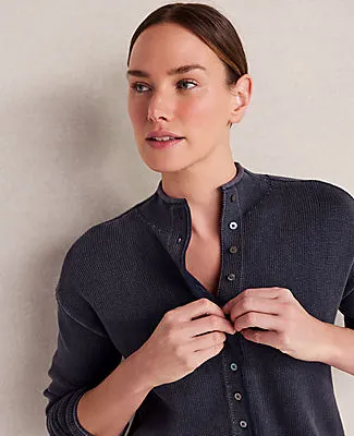 Ann Taylor Haven Well Within Organic Cotton Roll Neck Cardigan sold by Ann Taylor product image thumbnail 2