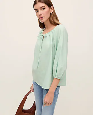 Ann Taylor Weekend Collection Linen Blend Blouse sold by Ann Taylor