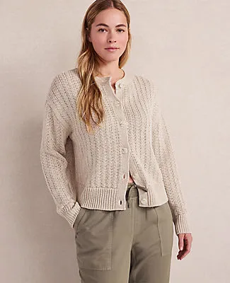 Ann Taylor Haven Well Within Linen Tape Yarn Cardigan sold by Ann Taylor