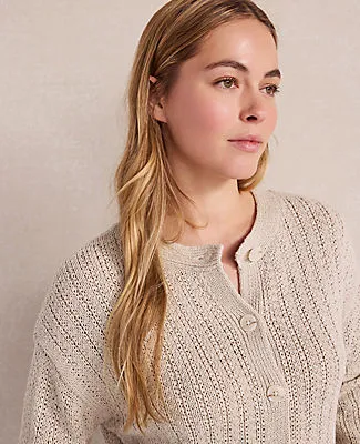 Ann Taylor Haven Well Within Linen Tape Yarn Cardigan sold by Ann Taylor product image thumbnail 2