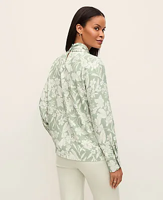 Ann Taylor Petite Floral Bow Blouse sold by Ann Taylor product image thumbnail 2