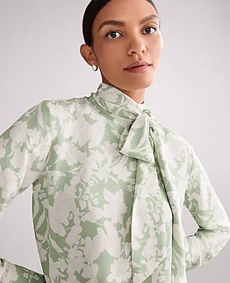 Ann Taylor Petite Floral Bow Blouse sold by Ann Taylor product image thumbnail 3