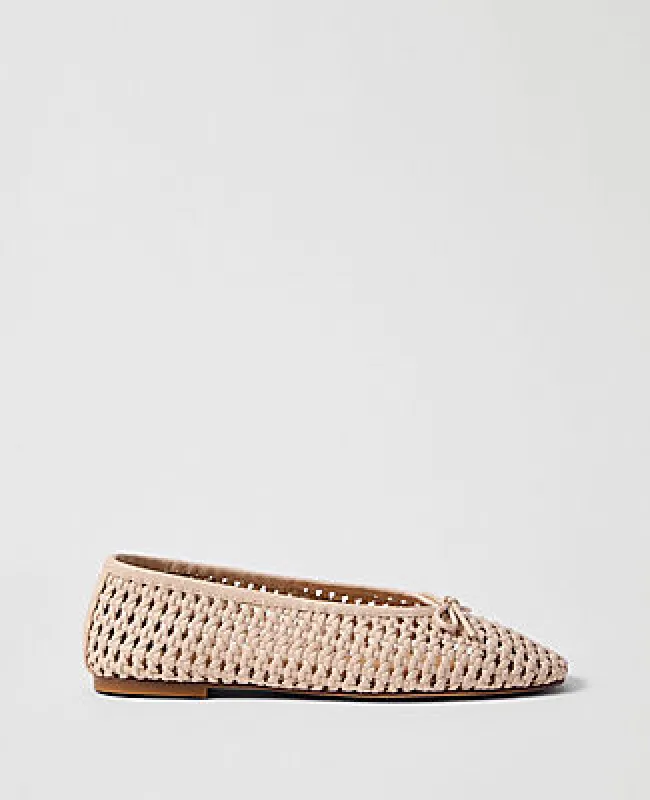 Ann Taylor Weekend Collection Woven Bow Ballet Flat sold by Ann Taylor