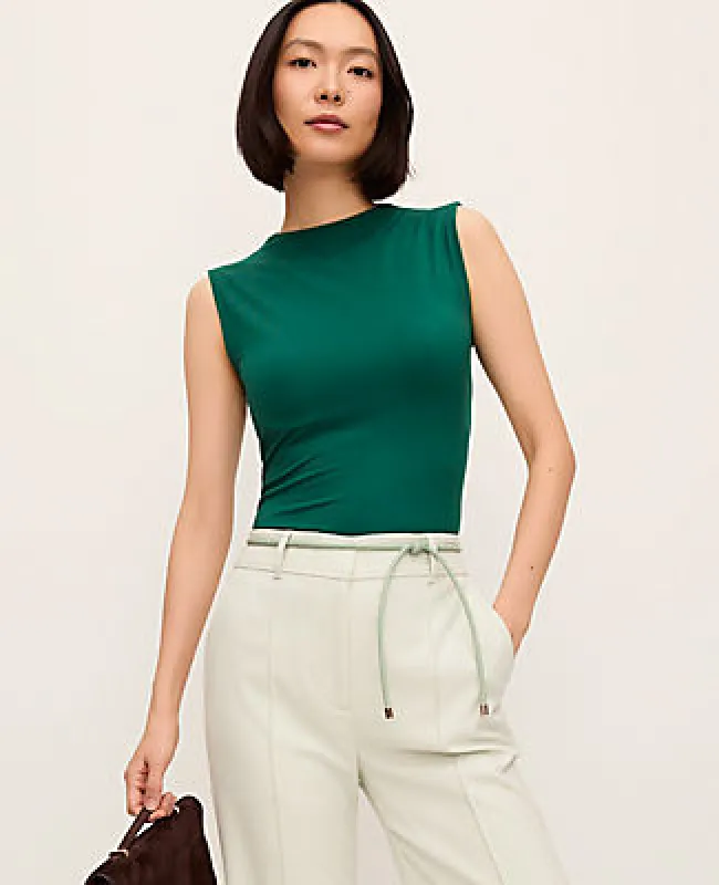 Ann Taylor Petite Mock Neck Tank made by Ann Taylor
