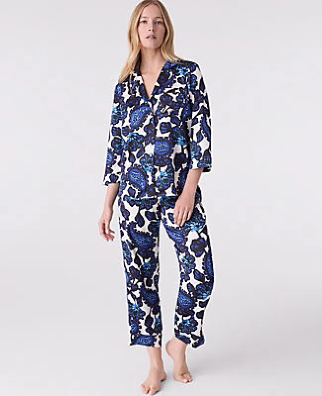 Ann Taylor Paisley Satin Pajama Set sold by Ann Taylor