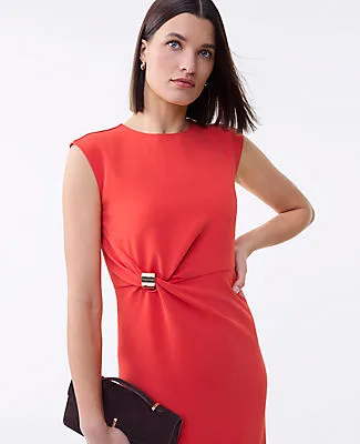 Ann Taylor Crew Neck Twist Sheath Dress sold by Ann Taylor product image thumbnail 3