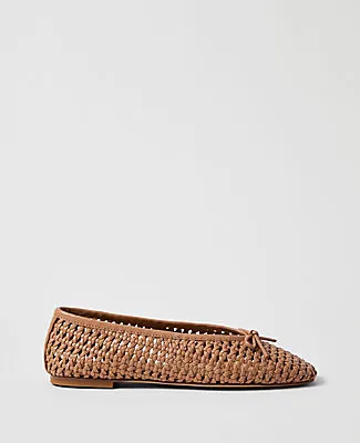 Ann Taylor Weekend Collection Woven Bow Ballet Flat sold by Ann Taylor