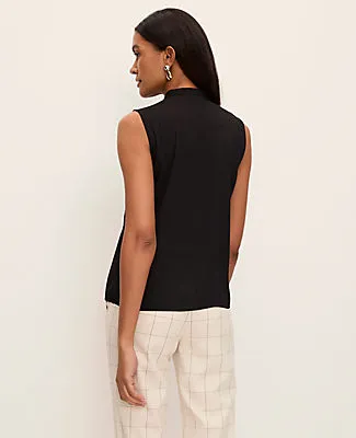 Ann Taylor Petite Pintucked Sleeveless Shirt sold by Ann Taylor product image thumbnail 2