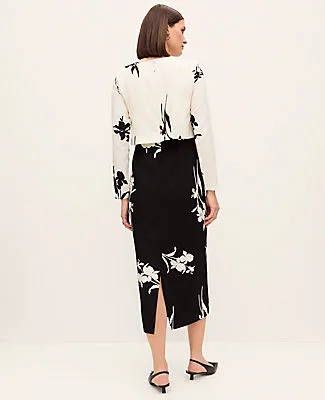 Ann Taylor Petite Mixed Floral Sheath Dress sold by Ann Taylor product image thumbnail 2
