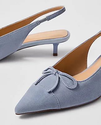 Ann Taylor Suede Bow Slingback Pump sold by Ann Taylor product image thumbnail 2