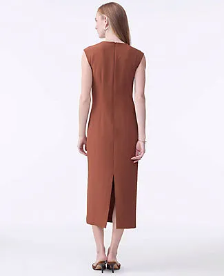 Ann Taylor Petite Crew Neck Twist Sheath Dress sold by Ann Taylor product image thumbnail 2