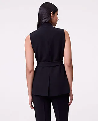 Ann Taylor The Petite Belted Long Vest sold by Ann Taylor product image thumbnail 2