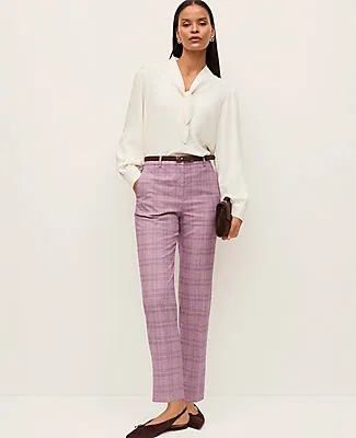 Ann Taylor The Petite High Rise Everyday Ankle Pant in Plaid sold by Ann Taylor product image thumbnail 4