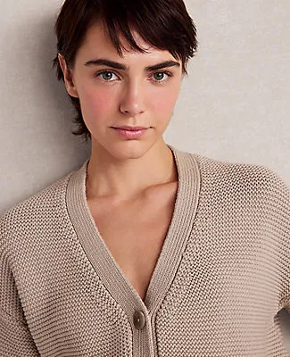 Ann Taylor Haven Well Within Organic Cotton Link Stitch Cardigan sold by Ann Taylor product image thumbnail 2