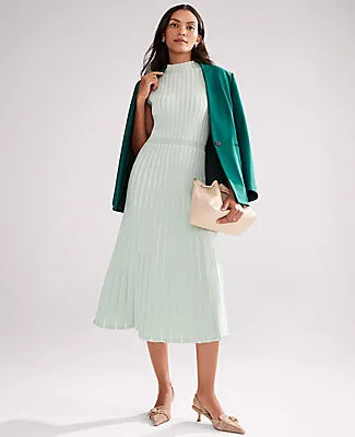 Ann Taylor Petite Ribbed Mock Neck Sweater Dress sold by Ann Taylor product image thumbnail 4