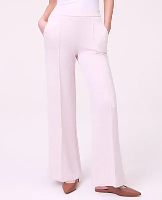 Ann Taylor Petite Weekend Collection Wide-Leg Pant in Cloud Plush sold by Ann Taylor product image thumbnail 2
