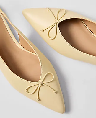 Ann Taylor Weekend Collection Leather Bow Slingback Flat sold by Ann Taylor product image thumbnail 2
