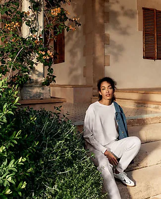 Ann Taylor Haven Well Within Soft-Brushed Fleece Pleated Crewneck sold by Ann Taylor product image thumbnail 5