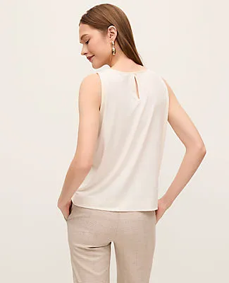 Ann Taylor Mixed Media Gathered Sleeveless Top sold by Ann Taylor product image thumbnail 2