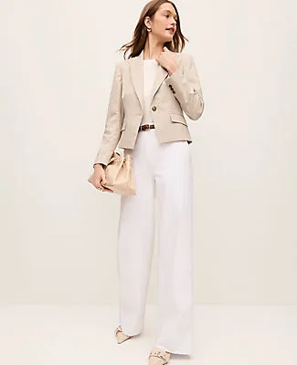 Ann Taylor The Petite One Button Fitted Blazer in Glen Check sold by Ann Taylor product image thumbnail 4