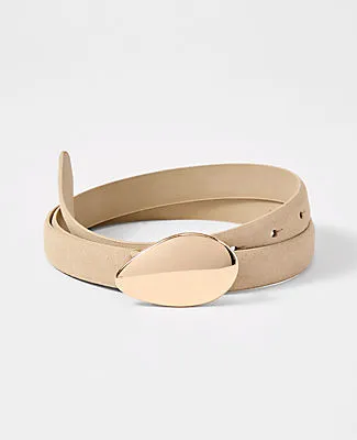 Ann Taylor Suede Oval Buckle Belt sold by Ann Taylor