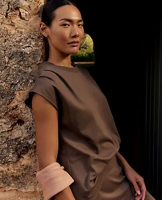 Ann Taylor Haven Well Within Organic Cotton Interlock Pleated Tee sold by Ann Taylor product image thumbnail 4