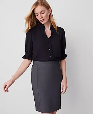 Ann Taylor Petite Ruffle Collar Shirt sold by Ann Taylor