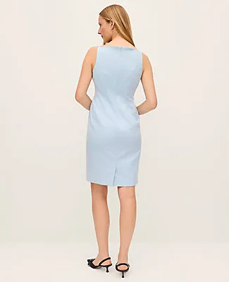 Ann Taylor The Petite Boatneck Sheath Dress in Stretch Cotton sold by Ann Taylor product image thumbnail 2
