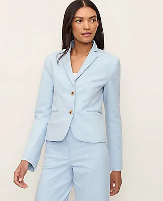 Ann Taylor The Petite Two-Button Blazer in Stretch Cotton sold by Ann Taylor