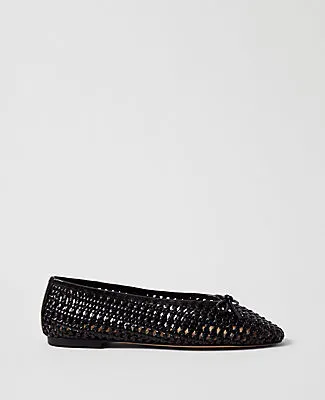 Ann Taylor Weekend Collection Woven Bow Ballet Flat sold by Ann Taylor