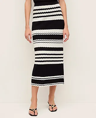 Ann Taylor Striped Midi Sweater Skirt sold by Ann Taylor product image thumbnail 2