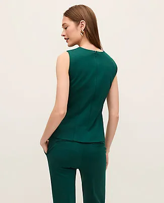 Ann Taylor The Petite Crew Neck Peplum Top in Ponte sold by Ann Taylor product image thumbnail 2