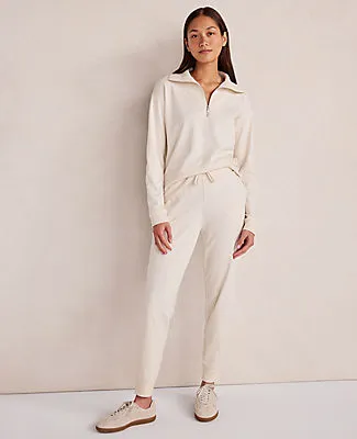 Ann Taylor Haven Well Within Botanical-Dyed Organic Cotton Interlock Joggers sold by Ann Taylor product image thumbnail 3