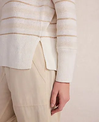 Ann Taylor Haven Well Within Cotton Linen Stripe Crewneck sold by Ann Taylor product image thumbnail 3