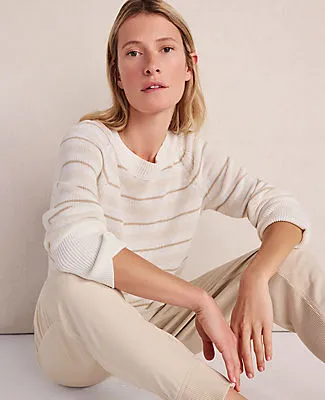 Ann Taylor Haven Well Within Cotton Linen Stripe Crewneck sold by Ann Taylor product image thumbnail 4