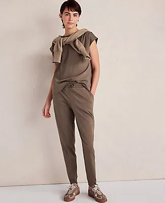 Ann Taylor Haven Well Within Organic Cotton Interlock Joggers sold by Ann Taylor product image thumbnail 2