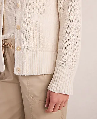 Ann Taylor Haven Well Within Cotton Linen Plaited V-Neck Cardigan sold by Ann Taylor product image thumbnail 3