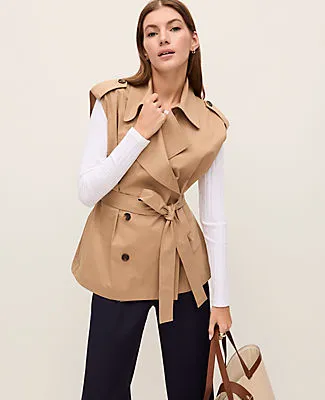 Ann Taylor Belted Trench Vest sold by Ann Taylor
