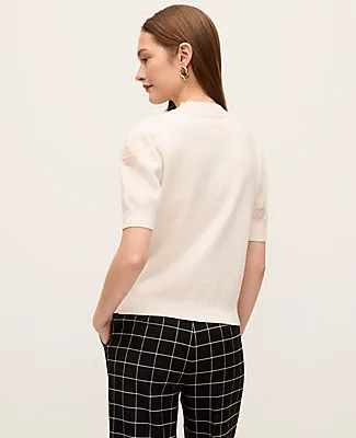 Ann Taylor Petite Daisy Appliqué Sweater Tee sold by Ann Taylor product image thumbnail 2