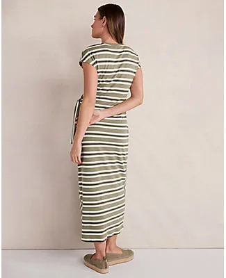 Ann Taylor Haven Well With Organic Cotton Interlock Stripe Midi Knot Dress sold by Ann Taylor product image thumbnail 2