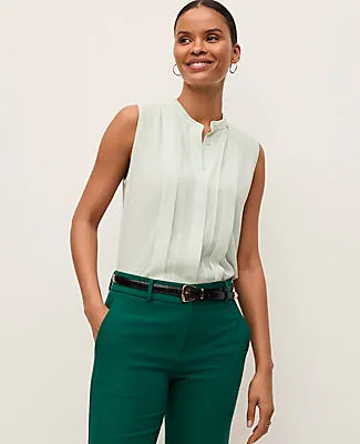 Ann Taylor Petite Pintucked Sleeveless Shirt sold by Ann Taylor
