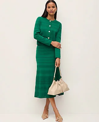 Ann Taylor Petite Pointelle Mixed Stitch Sweater Skirt sold by Ann Taylor
