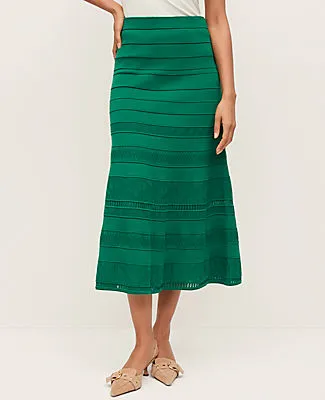 Ann Taylor Petite Pointelle Mixed Stitch Sweater Skirt sold by Ann Taylor product image thumbnail 2