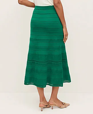Ann Taylor Petite Pointelle Mixed Stitch Sweater Skirt sold by Ann Taylor product image thumbnail 3