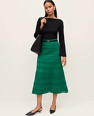 Ann Taylor Petite Pointelle Mixed Stitch Sweater Skirt sold by Ann Taylor product image thumbnail 4