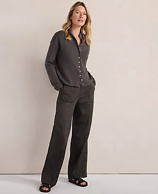 Ann Taylor Haven Well Within Organic Cotton Roll Neck Cardigan sold by Ann Taylor product image thumbnail 2